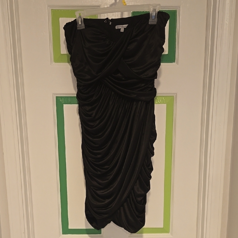 Black Rouched Short Dress Size Large